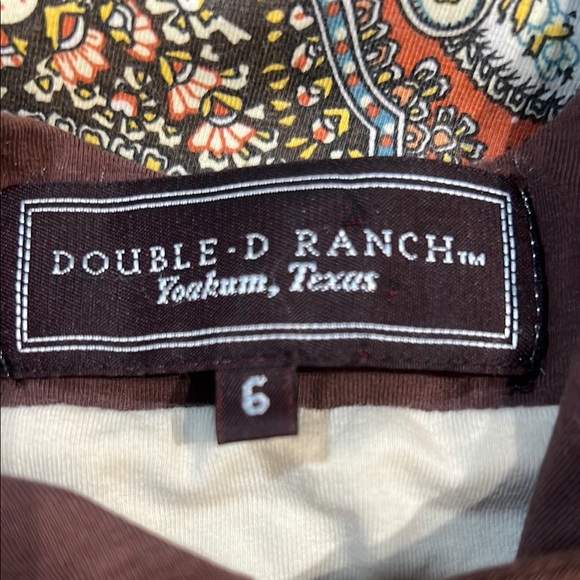Double D Ranch Brown and Cream Paisley Mini Dress 6 - Picture 2 of 5
